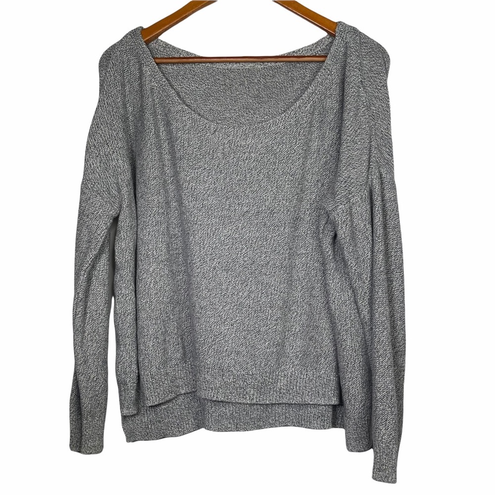 Moth Gray Scoop Neck Sweatshirt